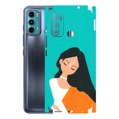 Motorola Phone Skins (All Models) - Radhe Radhe With Hindu Symbol - Matte Finish (M-164) Motorola Moto G40 Fusion (5G)