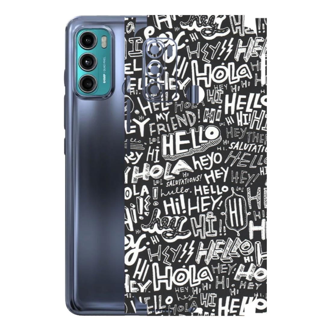 Motorola Phone Skins (All Models) - Hi Hello Doodles - Matte Finish (M-25) Motorola Moto G40 Fusion (5G)