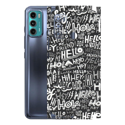 Motorola Phone Skins (All Models) - Hi Hello Doodles - Matte Finish (M-25) Motorola Moto G40 Fusion (5G)