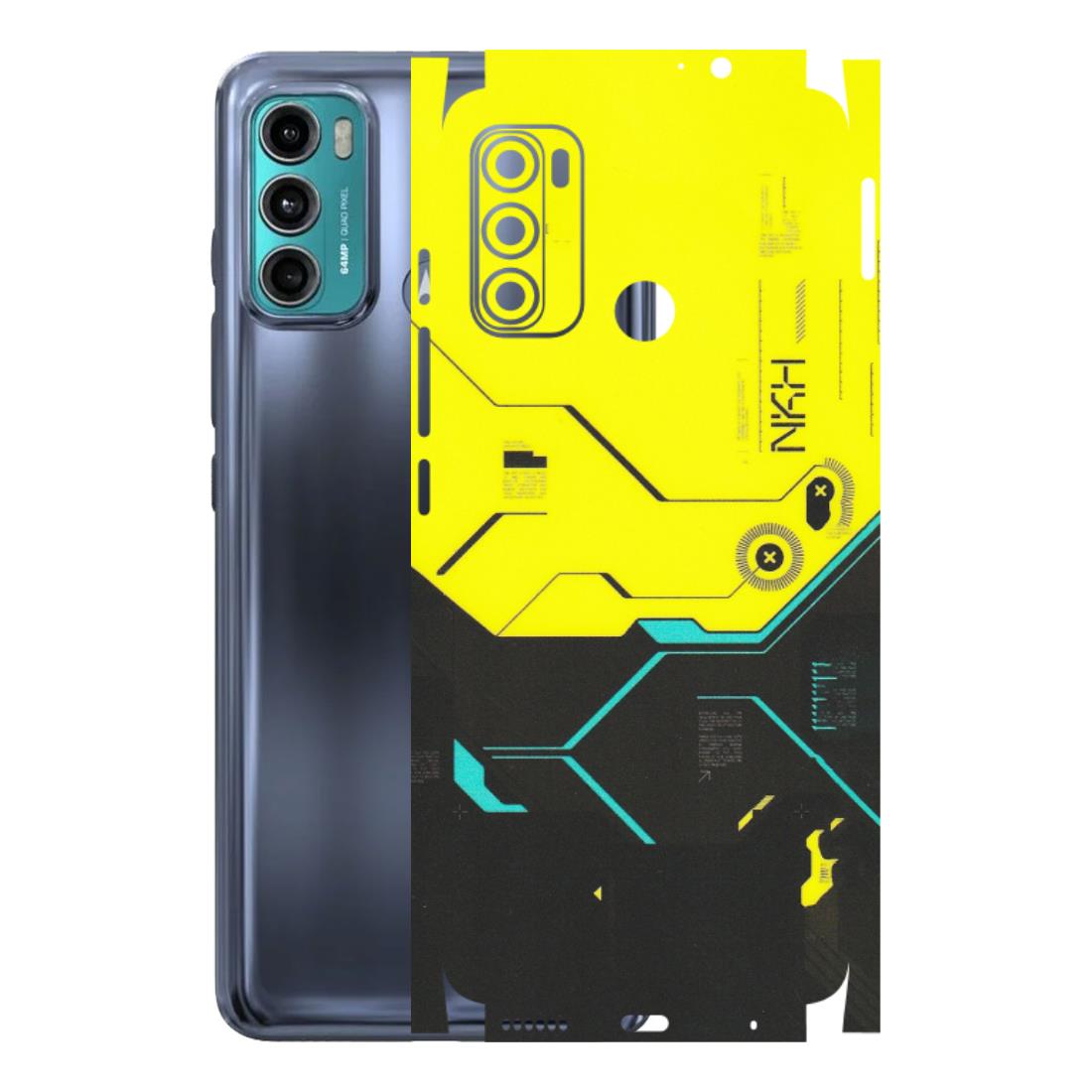 Motorola Phone Skins (All Models) - Black Yellow Technica - Matte Finish (M-53) Motorola Moto G40 Fusion (5G)