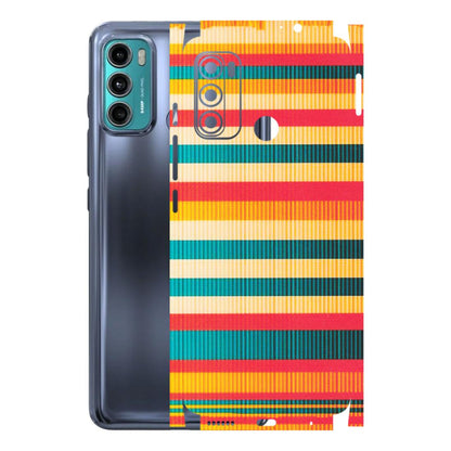Motorola Phone Skins (All Models) - Colourful Stripes Soothing Effect - Matte Finish (M-86) Motorola Moto G40 Fusion (5G)
