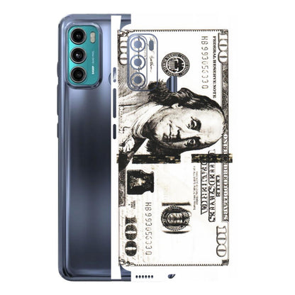 Motorola Phone Skins (All Models) - 100 Dollar Currency - Transparent Finish (T-01) Motorola Moto G40 Fusion (5G)