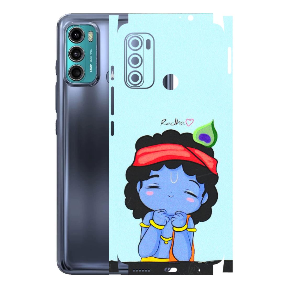 Motorola Phone Skins (All Models) - Radhe Radhe Cute Toon - 3D Embossed Finish (L-05) Motorola Moto G40