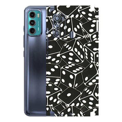 Motorola Phone Skins (All Models) - Big Black Dices - 3D Embossed Finish (L-106) Motorola Moto G40