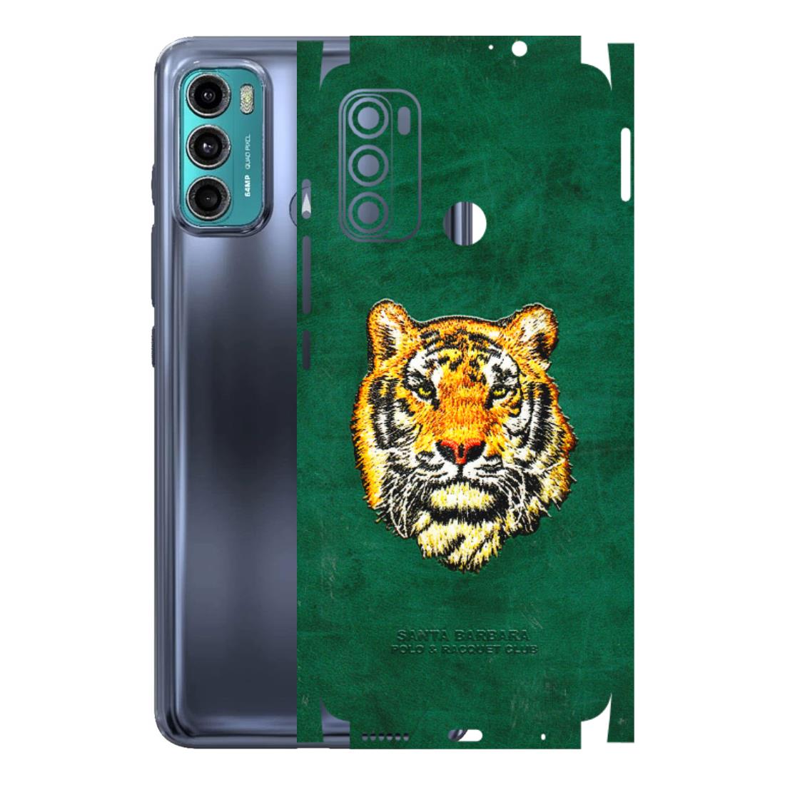 Motorola Phone Skins (All Models) - Leather Feel Tiger - 3D Embossed Finish (L-111) Motorola Moto G40