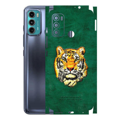 Motorola Phone Skins (All Models) - Leather Feel Tiger - 3D Embossed Finish (L-111) Motorola Moto G40