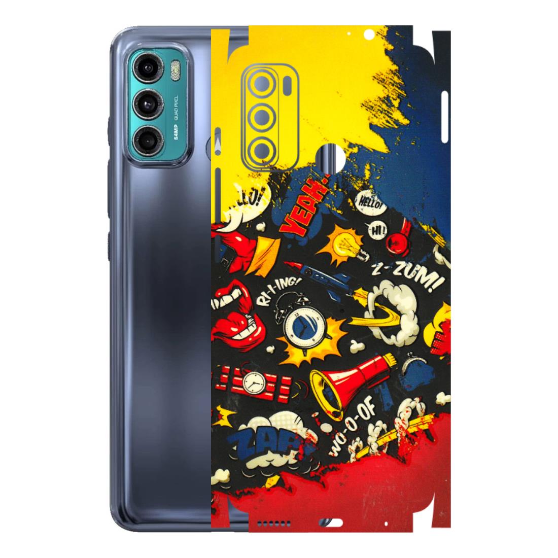 Motorola Phone Skins (All Models) - Pacific Doodle Art - 3D Embossed Finish (L-120) Motorola Moto G40