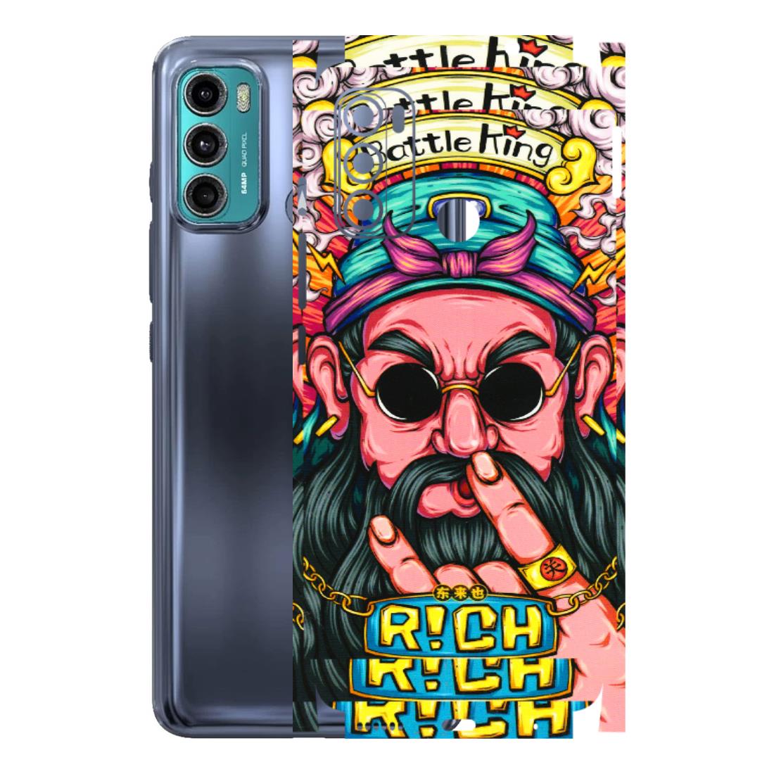 Motorola Phone Skins (All Models) - Battle King Dude Face - 3D Embossed Finish (L-178) Motorola Moto G40
