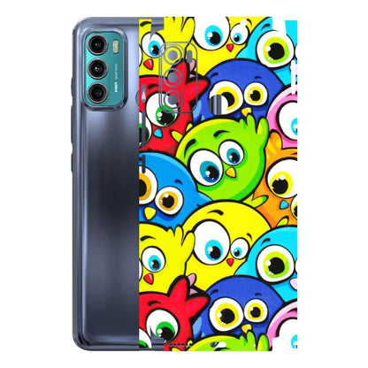 Motorola Phone Skins (All Models) - Cute Fluffy Birds - 3D Embossed Finish (L-213) Motorola Moto G40