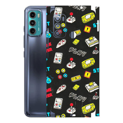 Motorola Phone Skins (All Models) - Gaming Doodles - 3D Embossed Finish (L-224) Motorola Moto G40