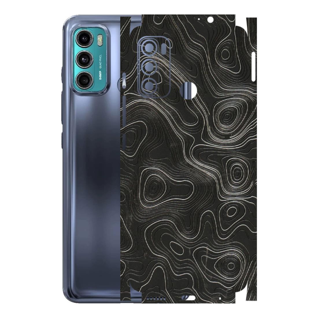 Motorola Phone Skins (All Models) - Abstract White Line Map - 3D Embossed Finish (L-269) Motorola Moto G40
