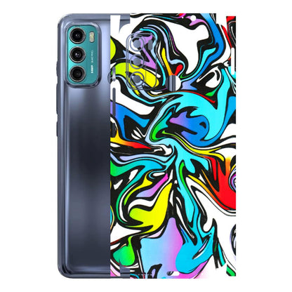 Motorola Phone Skins (All Models) - Abstract Colour Paints - 3D Embossed Finish (L-271) Motorola Moto G40