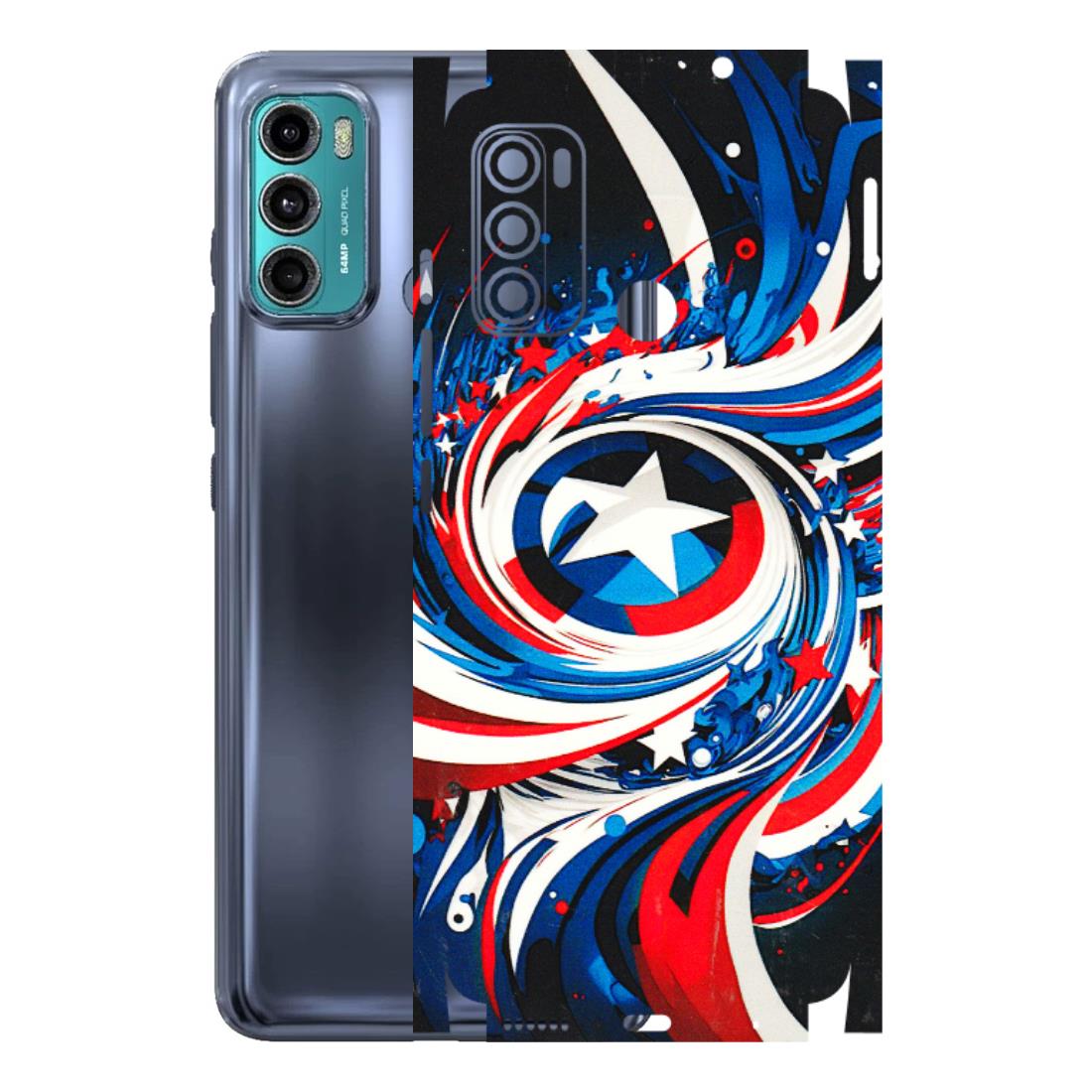 Motorola Phone Skins (All Models) - Captain America Logo - 3D Embossed Finish (L-307) Motorola Moto G40