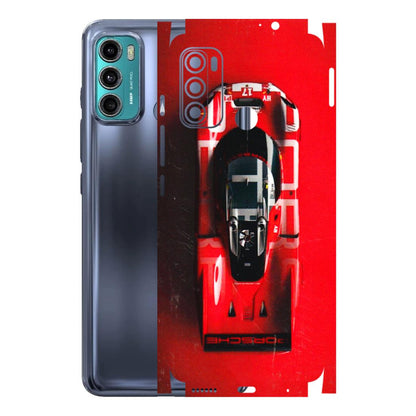 Motorola Phone Skins (All Models) - Red Porsche Car Logo - 3D Embossed Finish (L-315) Motorola Moto G40