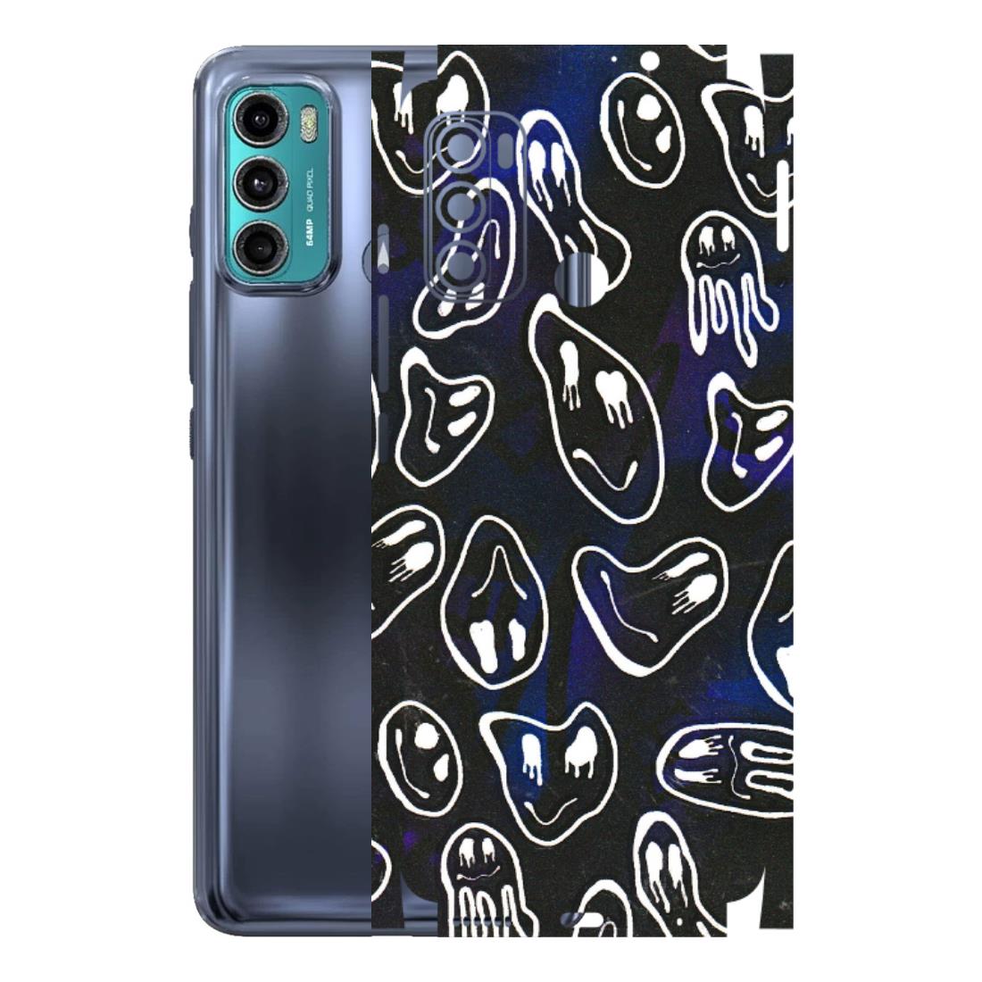 Motorola Phone Skins (All Models) - Distorted Smileys - 3D Embossed Finish (L-92) Motorola Moto G40