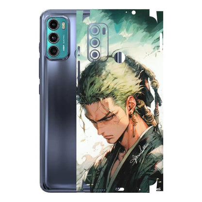 Motorola Phone Skins (All Models) - New Roronoa Zoro One Picece Anime - Matte Finish (M-140) Motorola Moto G40