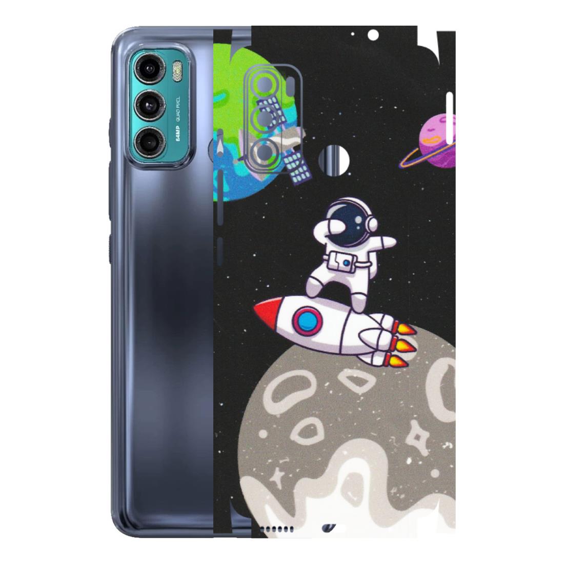 Motorola Phone Skins (All Models) - Astronaut Vibing Toon Running - Matte Finish (M-39) Motorola Moto G40