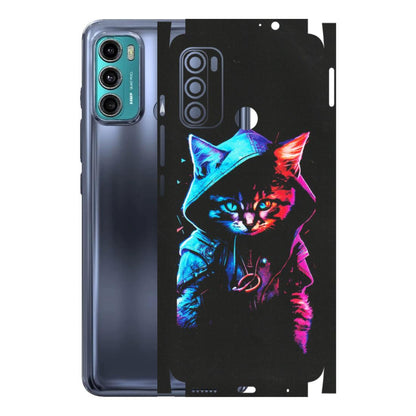 Motorola Phone Skins (All Models) - Cyberpunk Cat - Matte Finish (M-45) Motorola Moto G40