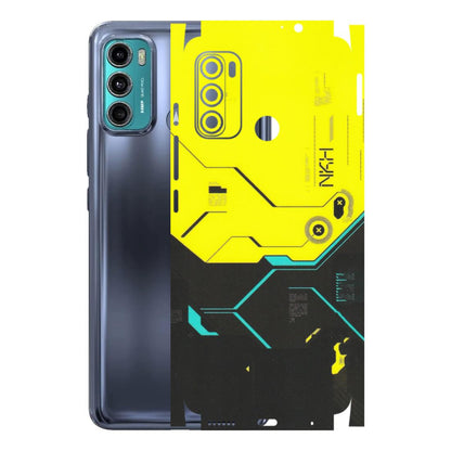 Motorola Phone Skins (All Models) - Black Yellow Technica - Matte Finish (M-53) Motorola Moto G40