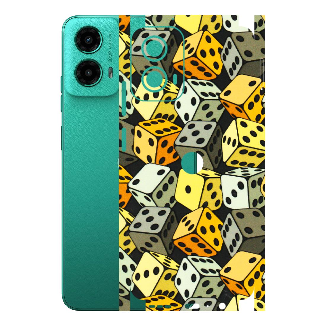 Motorola Phone Skins (All Models) - Dices Of Life - 3D Embossed Finish (L-04) Motorola Moto G45 (5G)