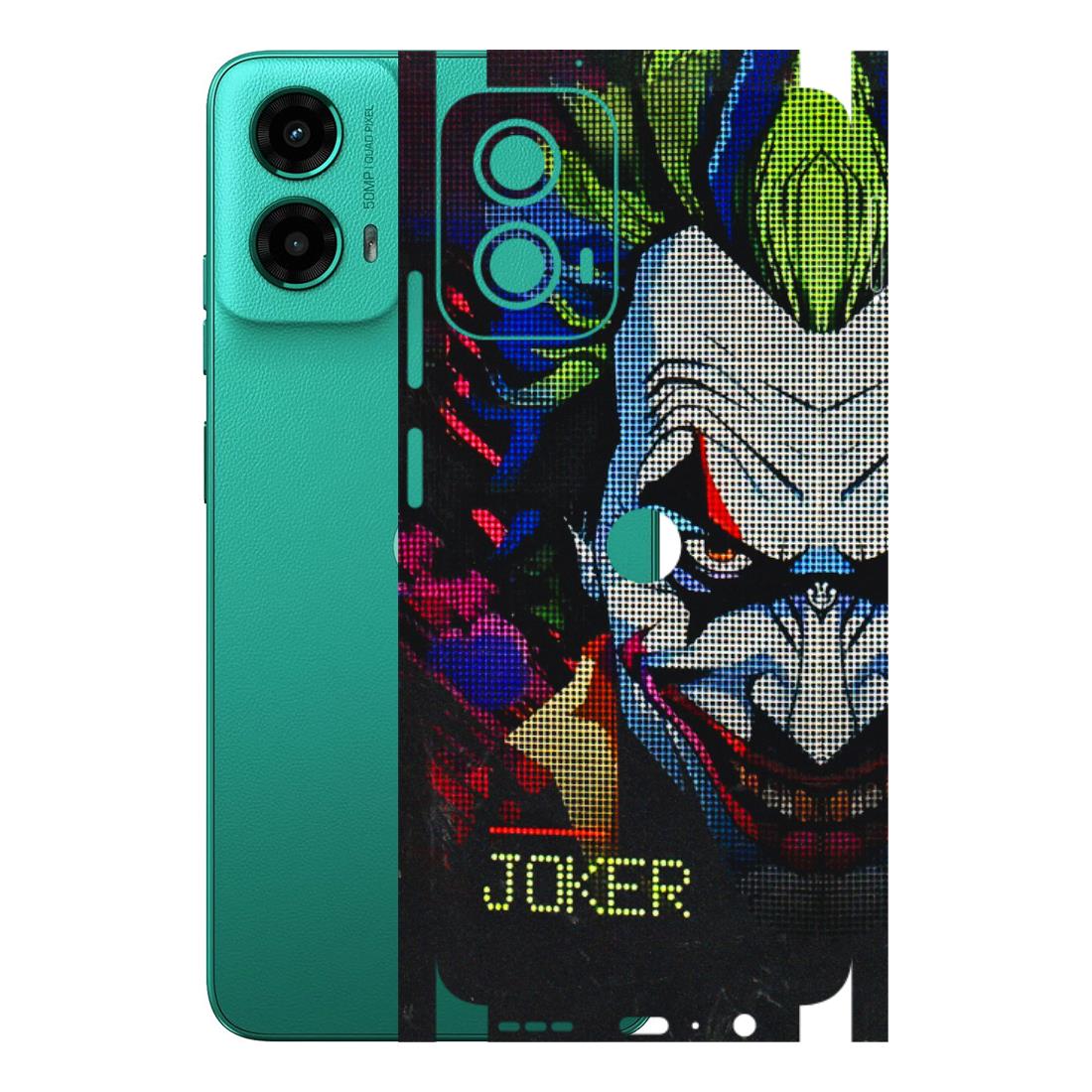 Motorola Phone Skins (All Models) - Joker Dot Matrix - 3D Embossed Finish (L-08) Motorola Moto G45 (5G)