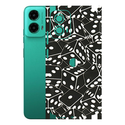 Motorola Phone Skins (All Models) - Big Black Dices - 3D Embossed Finish (L-106) Motorola Moto G45 (5G)