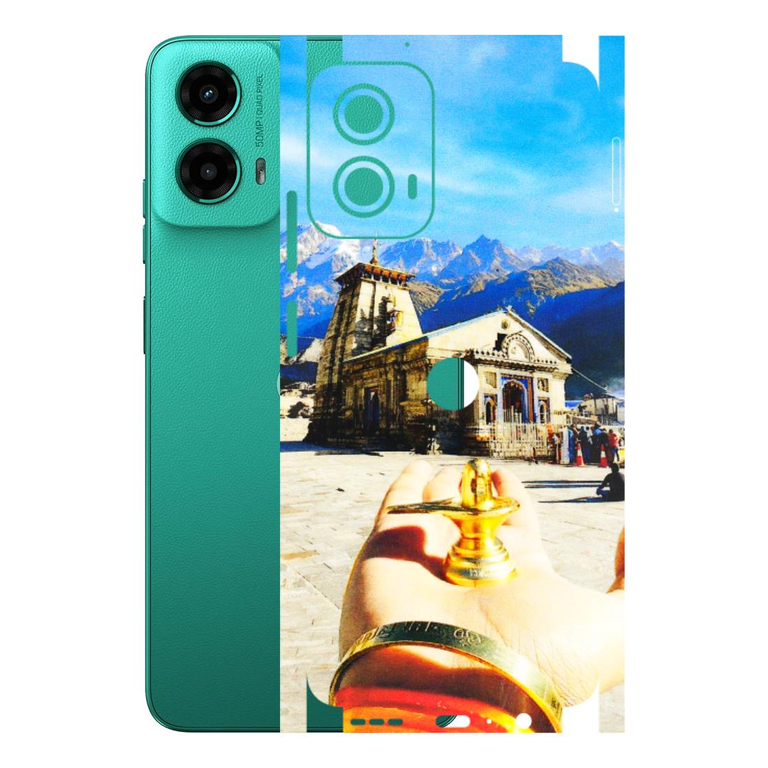 Motorola Phone Skins (All Models) - Beauty of Kedarnath - 3D Embossed Finish (L-108) Motorola Moto G45 (5G)