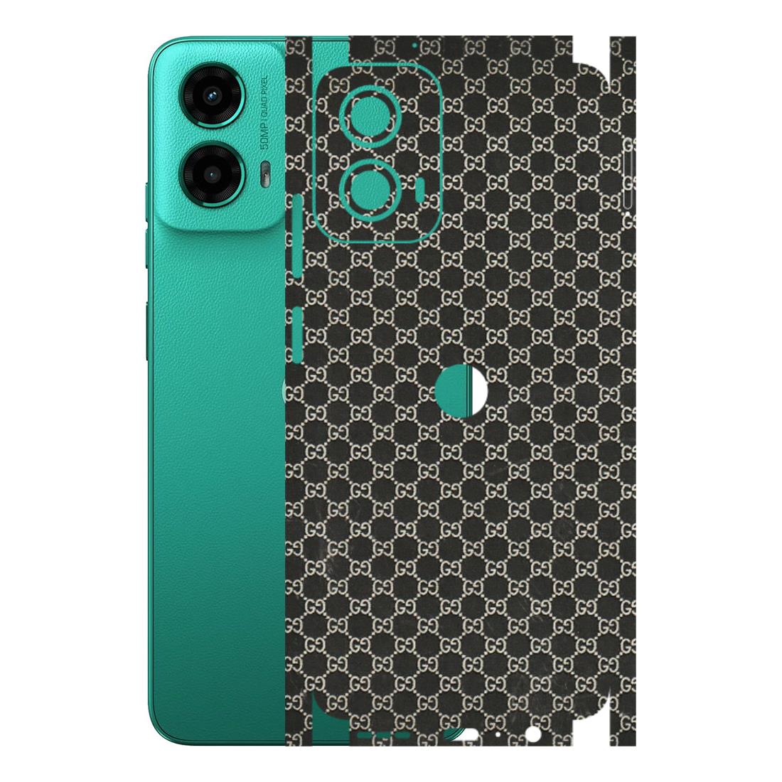Motorola Phone Skins (All Models) - Black G Print - 3D Embossed Finish (L-109) Motorola Moto G45 (5G)