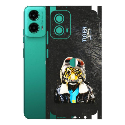 Motorola Phone Skins (All Models) - Rider Tiger - 3D Embossed Finish (L-113) Motorola Moto G45 (5G)