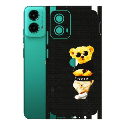 Motorola Phone Skins (All Models) - Classy Teddy Bear - 3D Embossed Finish (L-116) Motorola Moto G45 (5G)