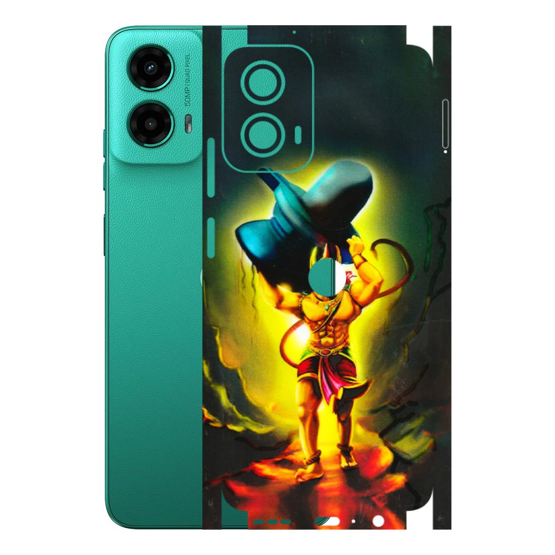 Motorola Phone Skins (All Models) - Hanuman Ji - 3D Embossed Finish (L-128) Motorola Moto G45 (5G)