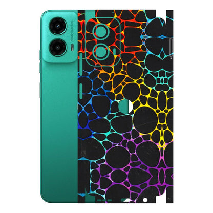 Motorola Phone Skins (All Models) - Abstract Art MultiColour - 3D Embossed Finish (L-133) Motorola Moto G45 (5G)