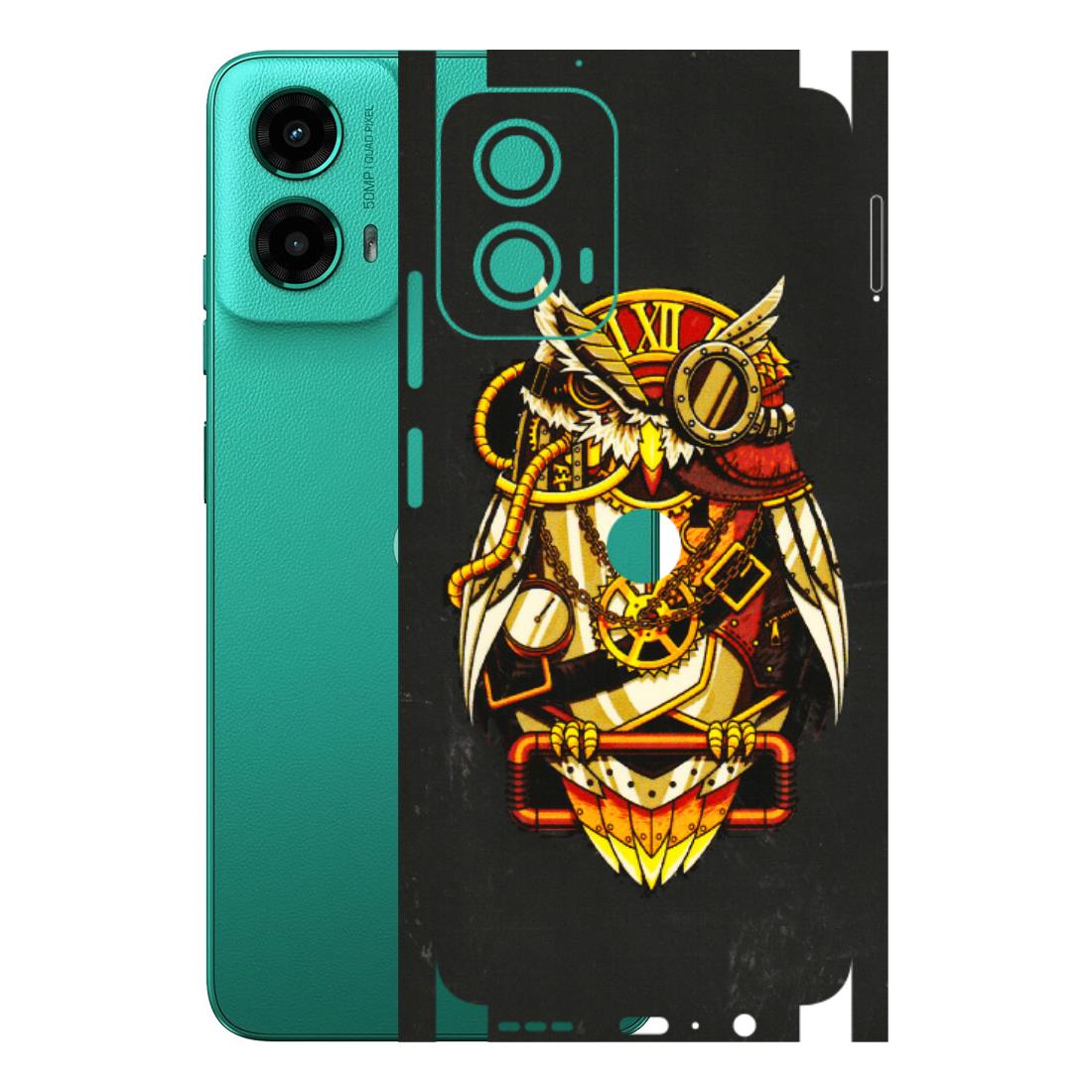 Motorola Phone Skins (All Models) - Classy Smart Owl - 3D Embossed Finish (L-144) Motorola Moto G45 (5G)
