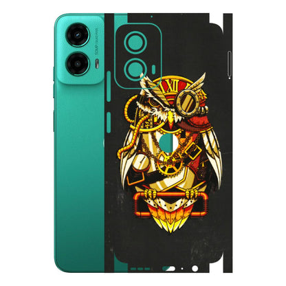 Motorola Phone Skins (All Models) - Classy Smart Owl - 3D Embossed Finish (L-144) Motorola Moto G45 (5G)