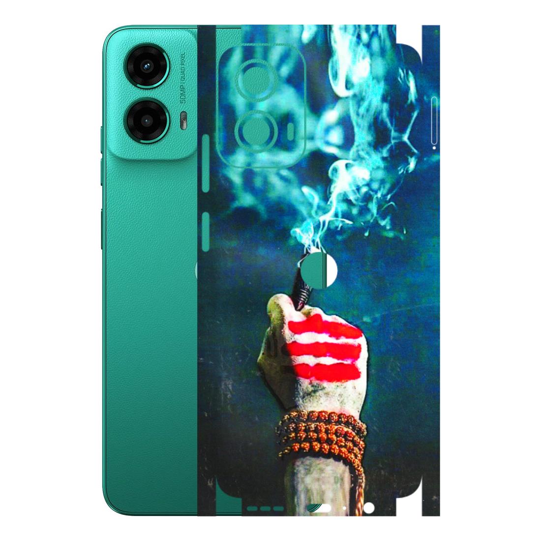 Motorola Phone Skins (All Models) - Mahadev Bhakt - 3D Embossed Finish (L-146) Motorola Moto G45 (5G)