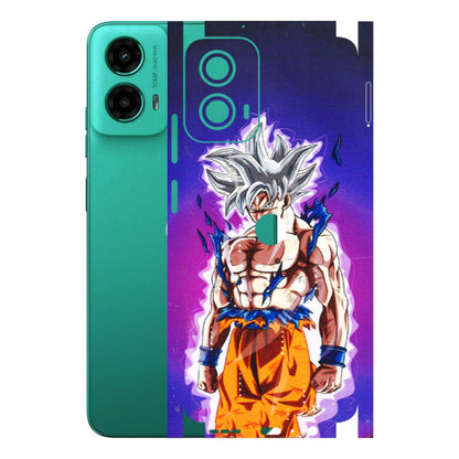 Motorola Phone Skins (All Models) - Goku Purple Anime - 3D Embossed Finish (L-147) Motorola Moto G45 (5G)