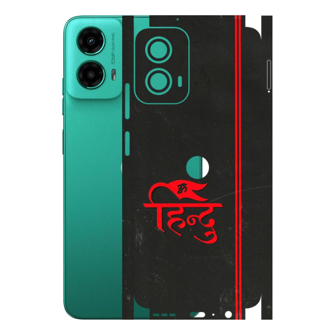 Motorola Phone Skins (All Models) - Hindu Black - 3D Embossed Finish (L-153) Motorola Moto G45 (5G)
