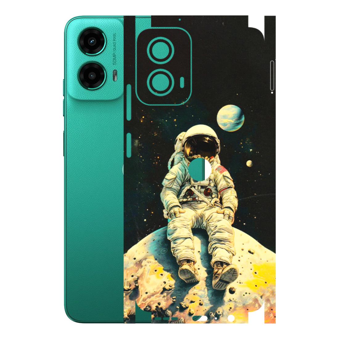 Motorola Phone Skins (All Models) - Astronaut in Space - 3D Embossed Finish (L-16) Motorola Moto G45 (5G)