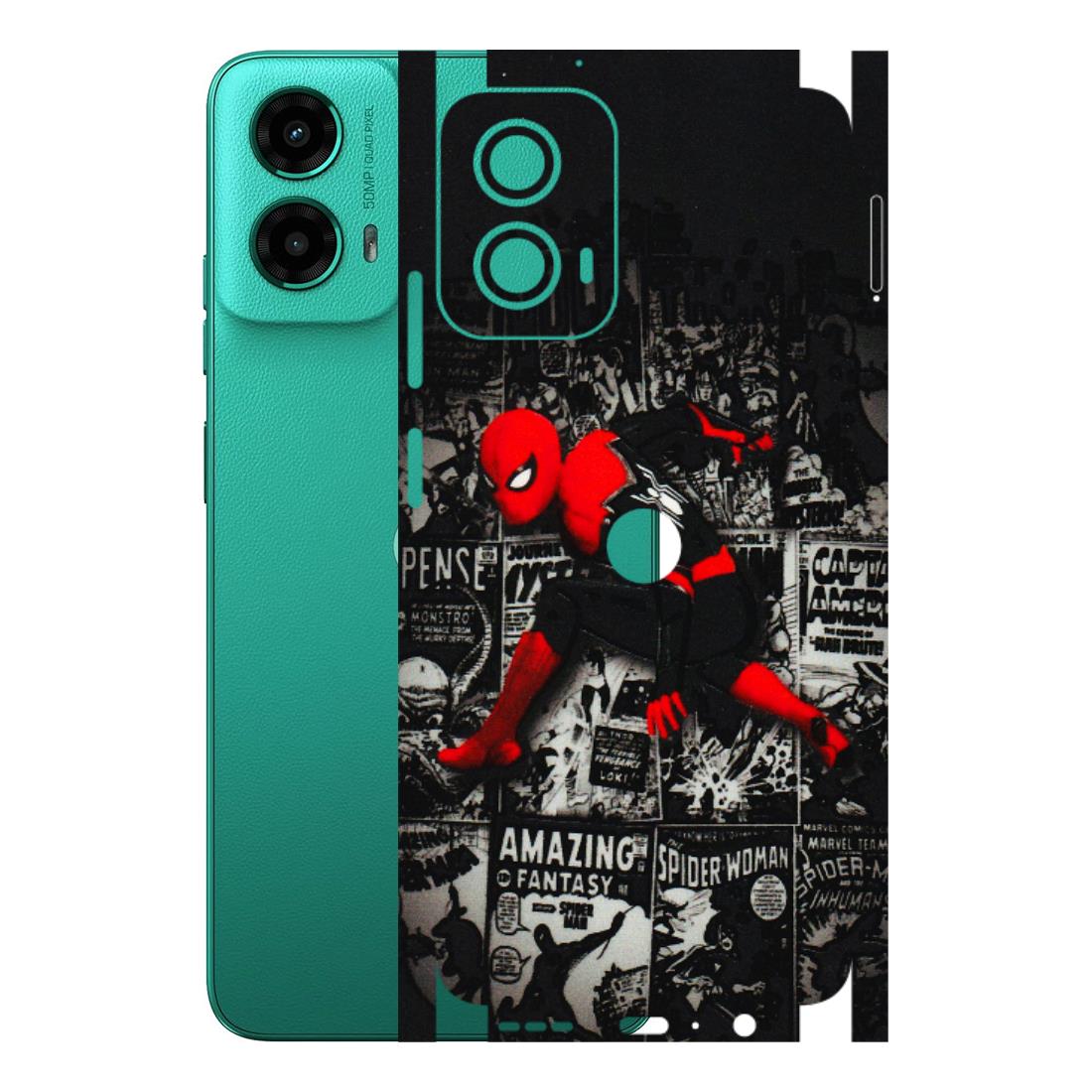 Motorola Phone Skins (All Models) - SpiderMan New - 3D Embossed Finish (L-162) Motorola Moto G45 (5G)