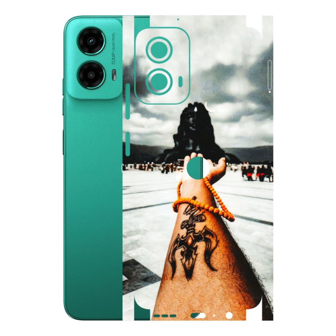 Motorola Phone Skins (All Models) - Jai Adiyogi Mahakaal - 3D Embossed Finish (L-164) Motorola Moto G45 (5G)