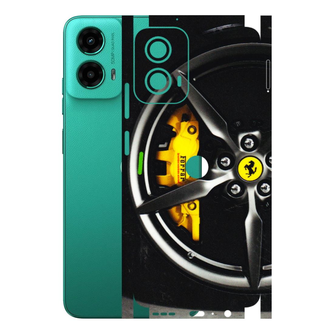 Motorola Phone Skins (All Models) - Ferrari Wheel Alloy - 3D Embossed Finish (L-173) Motorola Moto G45 (5G)