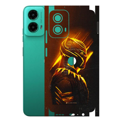 Motorola Phone Skins (All Models) - Gold Black Panther - 3D Embossed Finish (L-181) Motorola Moto G45 (5G)