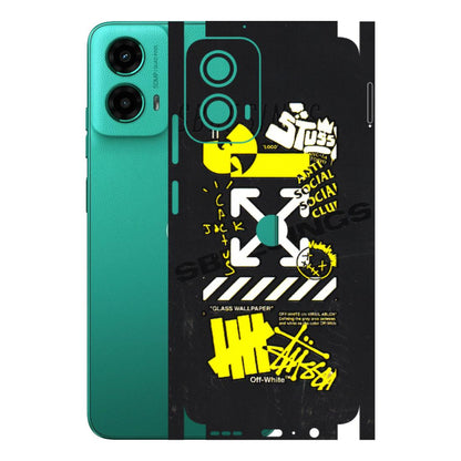 Motorola Phone Skins (All Models) - Anti Social Graffiti - 3D Embossed Finish (L-198) Motorola Moto G45 (5G)