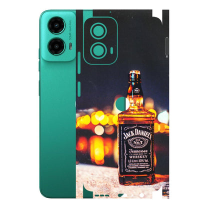 Motorola Phone Skins (All Models) - JD Whiskey Bottle - 3D Embossed Finish (L-20) Motorola Moto G45 (5G)