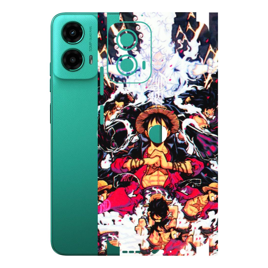 Motorola Phone Skins (All Models) - Luffy Anime Character - 3D Embossed Finish (L-203) Motorola Moto G45 (5G)
