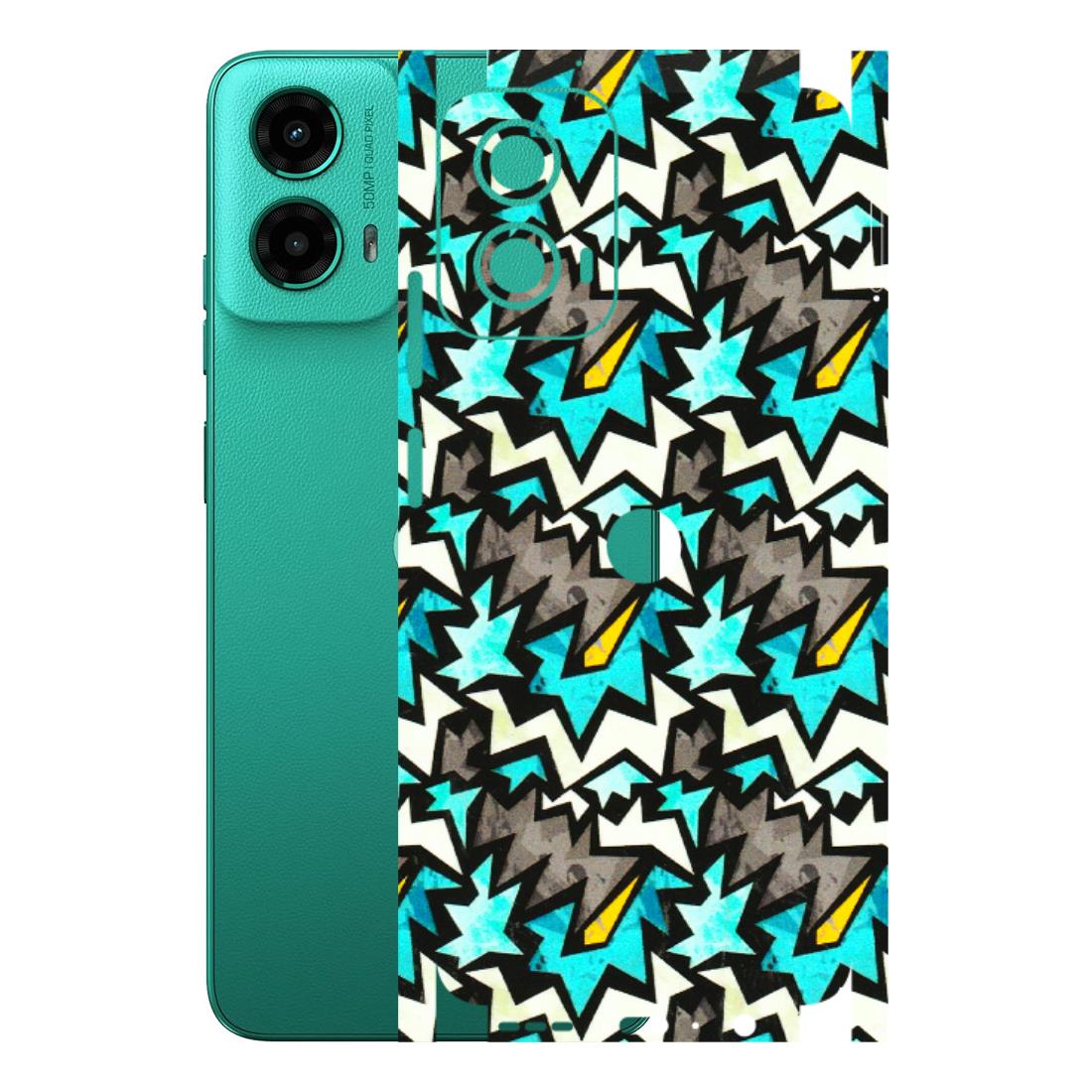 Motorola Phone Skins (All Models) - Funky Zig Zag - 3D Embossed Finish (L-223) Motorola Moto G45 (5G)