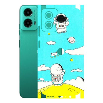 Motorola Phone Skins (All Models) - Blue Skies Astro Float - 3D Embossed Finish (L-230) Motorola Moto G45 (5G)
