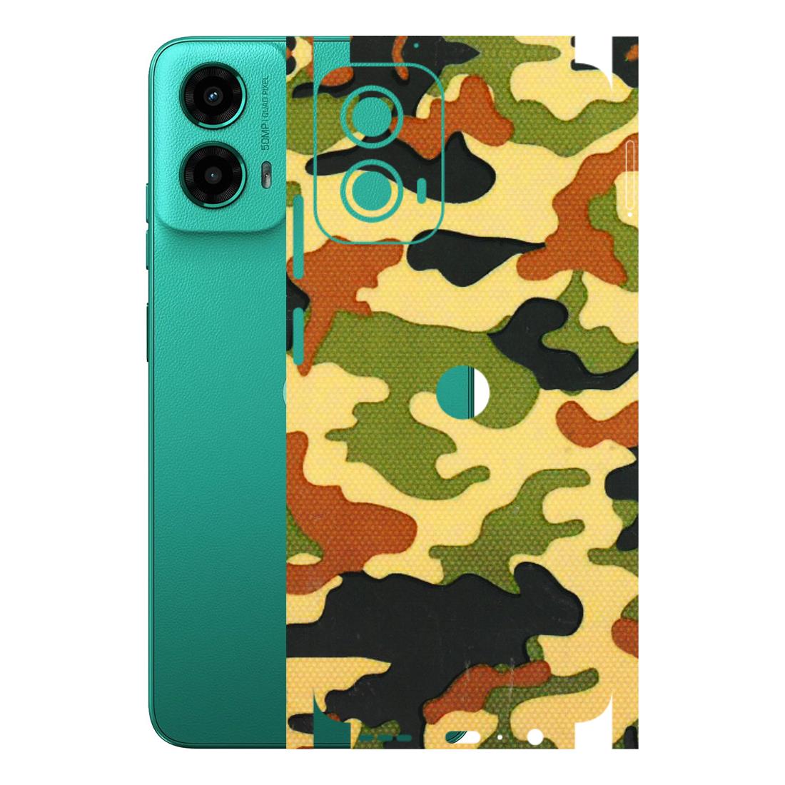 Motorola Phone Skins (All Models) - Indian Military - 3D Embossed Finish (L-234) Motorola Moto G45 (5G)