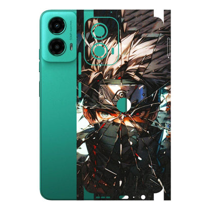 Motorola Phone Skins (All Models) - Kakashi Shattered Glass Effect - 3D Embossed Finish (L-237) Motorola Moto G45 (5G)