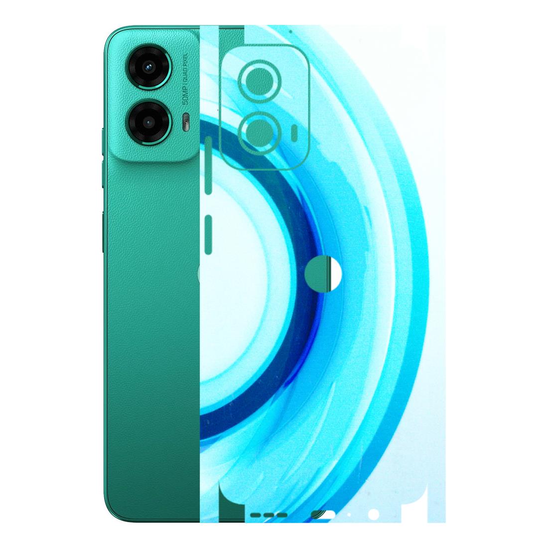 Motorola Phone Skins (All Models) - The Blue Curve - 3D Embossed Finish (L-244) Motorola Moto G45 (5G)